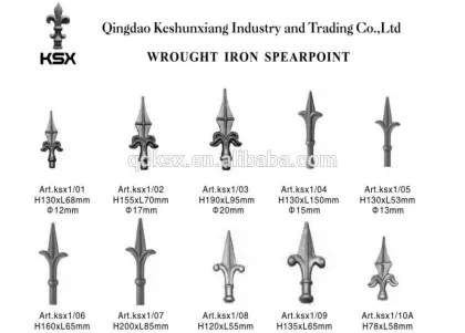 hot sale wrought iron spear withwater chestnut group