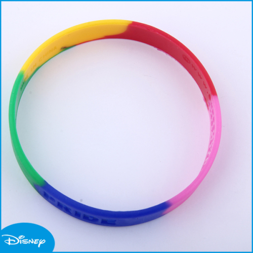 Silicone / Rubber Rainbow Glow Bracelet for Girls (A3-239)