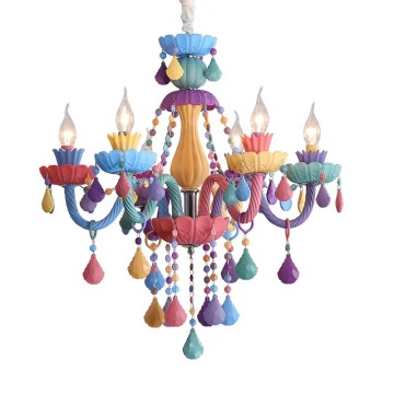 Coloridos candelabros LED modernos para sala de estar, dormitorio y cocina