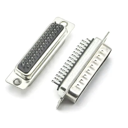 Three rows of semi gold D-SUB connector