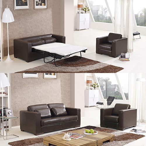 Leather Lounge Sofa Bed