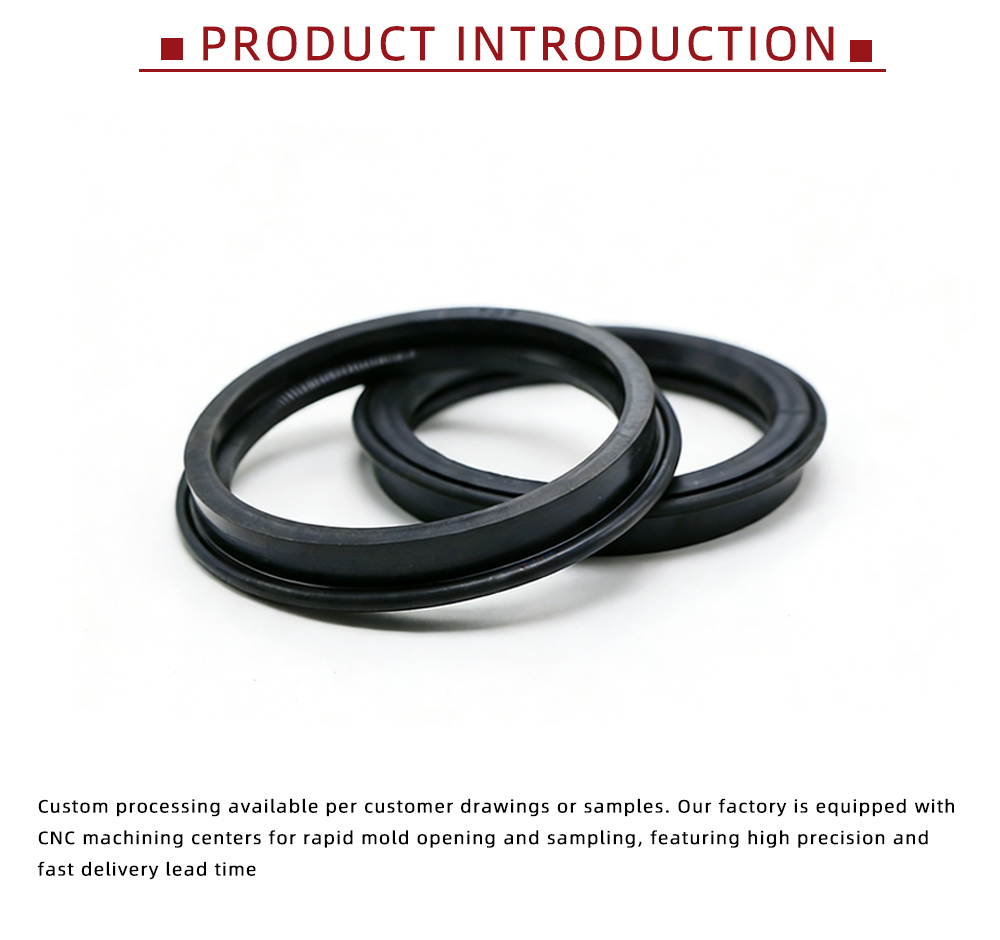 Durable High Performance Black Hydraulic Seals x