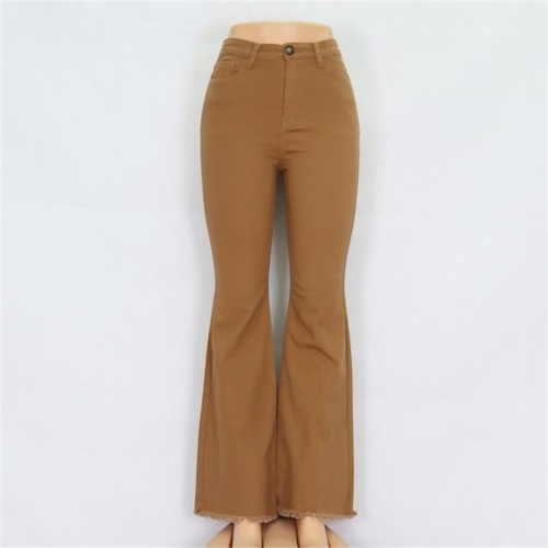 Wholesale Ladies Brown Flare Jeans