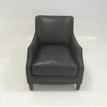 Single leather sofa solid color