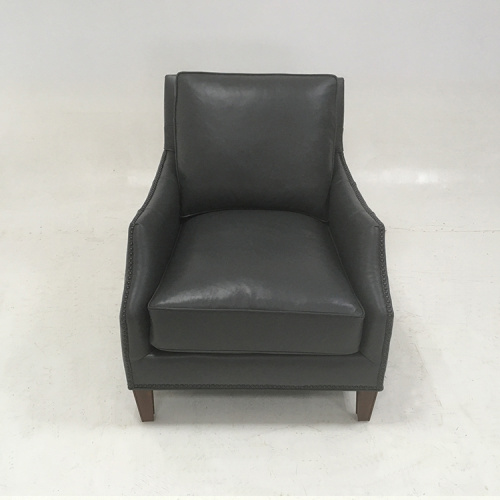 Single leather sofa solid color