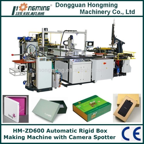 HM-ZD600 Automatic Rigid Box Making Machine With Camera Spottor