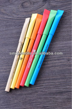high quality color paper ballpoint pen with paper cap