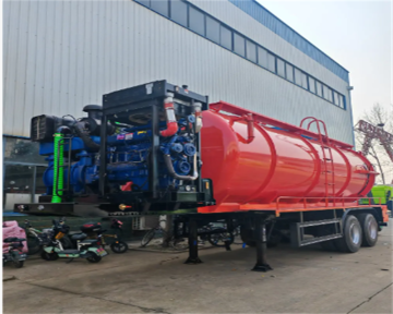 20 CBM sewer vacuum suction semi trailer