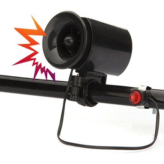 Electronic Bicycle Ultra Loud Bell 6 Sound Effects Waterproof Alarm Speaker Bike Accessories Battery Included Safety Bike Horn