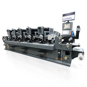 HTL320-5C Semi Rotary Flexo Inkjet Digital Label Printing Machine