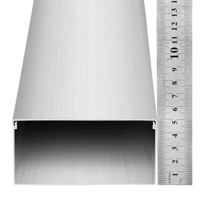 Durable 0.9mm Thickness Square Aluminum Alloy Decorative Electric Wire Cable Trunking