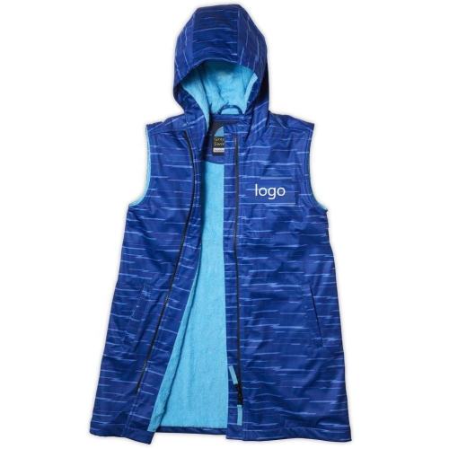 Beach Surf Robes sleeveless hooded kids swim parka waterproof changing robes Factory