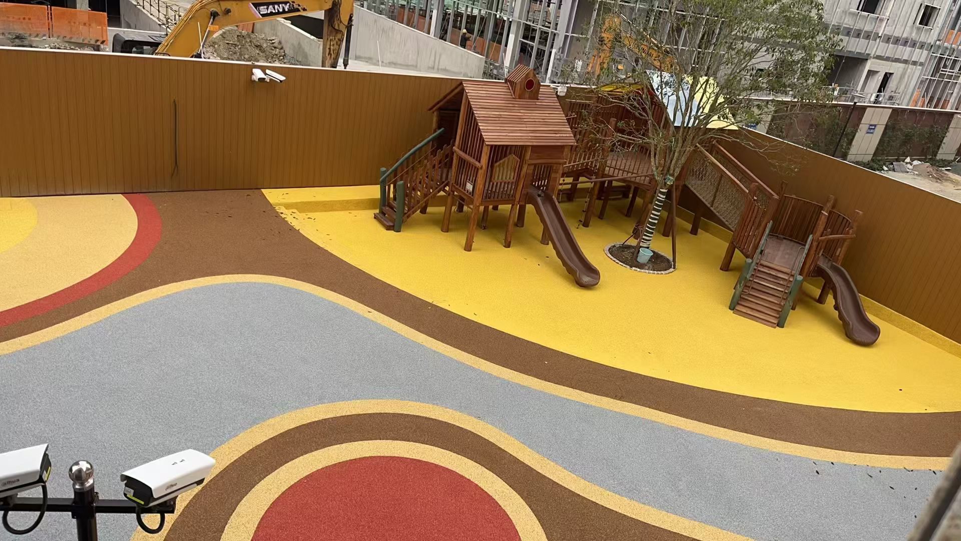 EPDM rubber granule playground in kindergarten 1
