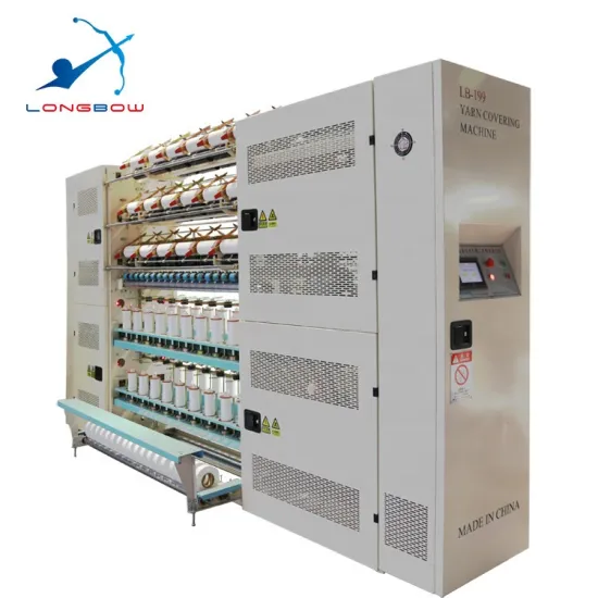 High-Production CE Certified Spandex Lycra Yarn Covering Machine with Advanced Computerized System by Menegatto OMM
