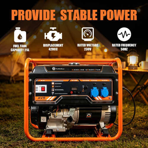 Générateur d'essence monté sur roue à cadre ouvert 5KW 5.5KW