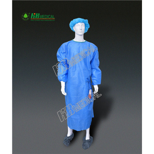 Polypropylene+PE Film Lamination isolation gown