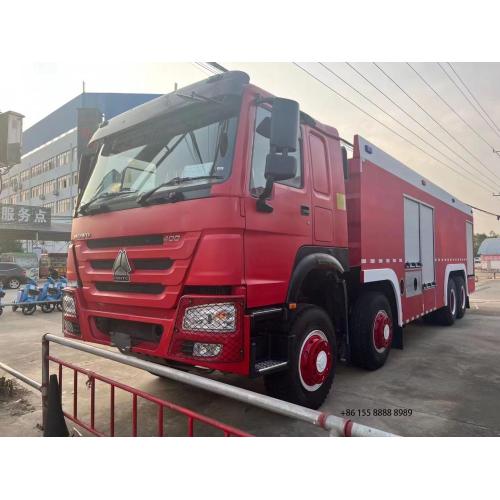 Customized HOWO 8x4 water foam powder fire truck