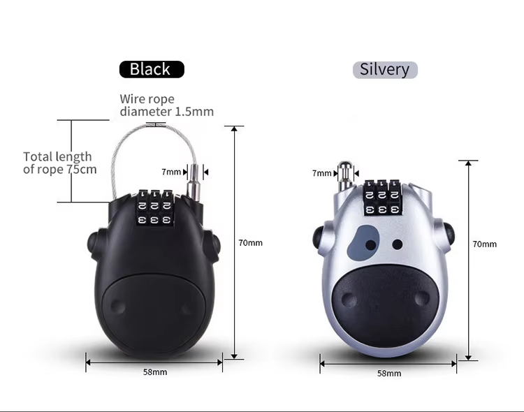 10 Cartoon Cow Padlock