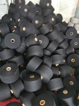 hot sale labor glove yarn black ne6s/1