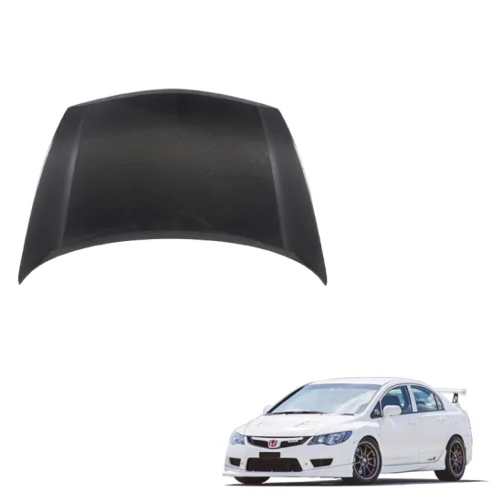 OEM Style Carbon Fiber Front Bonnet Hoods for 3rd Gen Honda Civic FD2 (2007-2015)