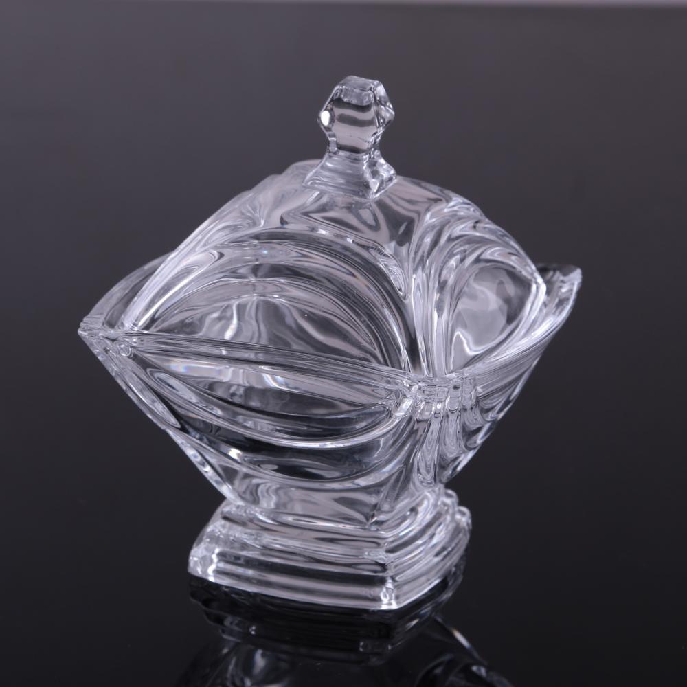 Br 1532crystal Glass Candy Jar Sugar Pot With Lid