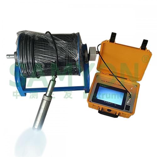 Convenient Water Well Inspection Handle Winch with 300m Cable 40mm Single Probe Borehole Camera