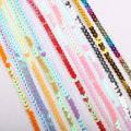 Round flat fabric bead sequins lace trim