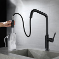 Matt Black Faucet Zinc Alloy Pull-down Kitchen