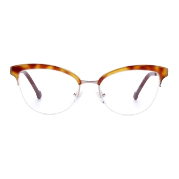 Belieye Half Rim Eyeglasses Frames With Spring Hinges