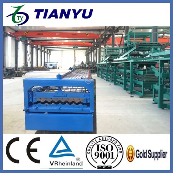 TY 18-76-760 automatic galvanized steel corrugated sheet roof tile roll forming machine