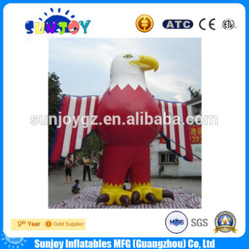 SUNJOY 2016 new design advertising inflatable tall eagle cartoon character for sale