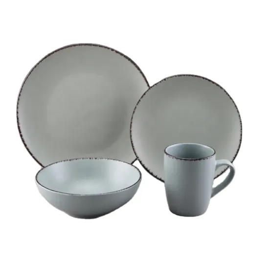 Wholesale 30PCS High Quality Colorful Glazed Dinnerware Sets