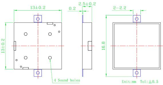 SMD Piezo Ceramic Transducer