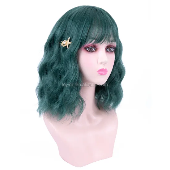 AliLeader Halloween Cosplay Wigs With Bangs Curly Wig Hair 100% Synthetic Heat Resistant Wigs For Women