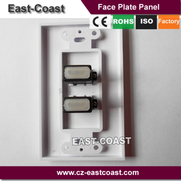2-Port HD MI Wall Face Plate Panel Cover Coupler Outlet Extender 3D 1080P - White