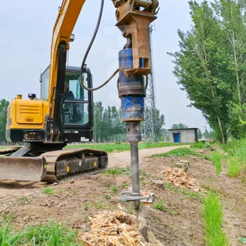 HUAYAO Hydraulic Splitting Hard Wood Excavator Tree Stump Planer