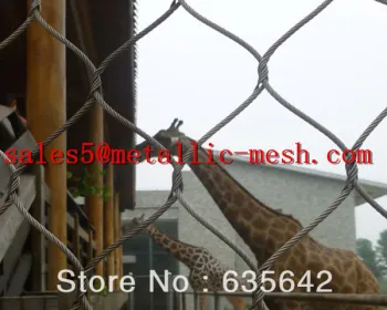 ss304 handwoven zoo wire mesh fence