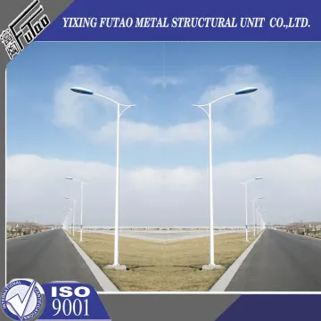 Hot Dip Galvanized Square Lamp Post Pole With Parking Light