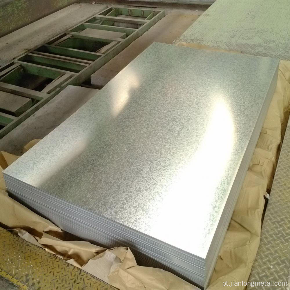 Folha de aço galvanizada revestida de zinco 1 mm 3mm
