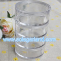 5 Layer Clear Plastic Storage Containers Round Multilayer Jewelry Box