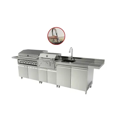 Low Price Patio Barbecue Charcoal Grill Chicken Machine Gas Island Kitchen for Party