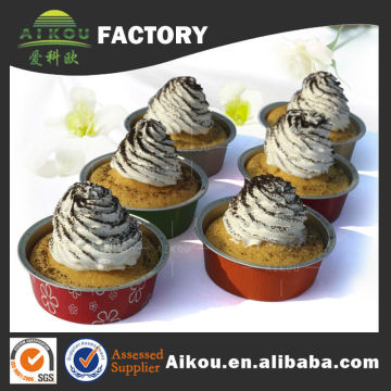 colored aluminum microwave bake tray with different sizes