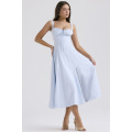 Leisure Midi Short sleeved Puff Sleeve Dress