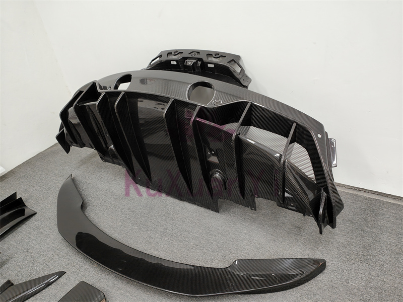 Dry Carbon Fiber Front Lip Spoiler Diffuser Kit For Maserati Mc20, High ...