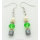 Hematite Earring with bule crystal