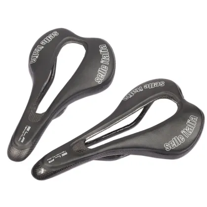Italy Full Carbon Fiber Selle Cycling Saddle Bicycle Seat Red Road Special Mtb Bike Parts Leather Saddle sans tld D