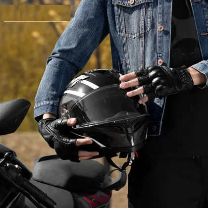 driving weight lifting half finger leather goatskin gloves