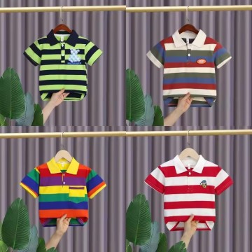 2024 Boys 'Polo πουκάμισο - Παιδικό T -Shirt &amp; Short Sleeve Top