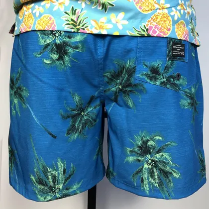 Printed casual beach pants for men