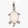 Pendentif à breloques tortue en pierre précieuse naturelle en argent pour collier de bijoux pour hommes et femmes